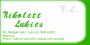 nikolett lukics business card